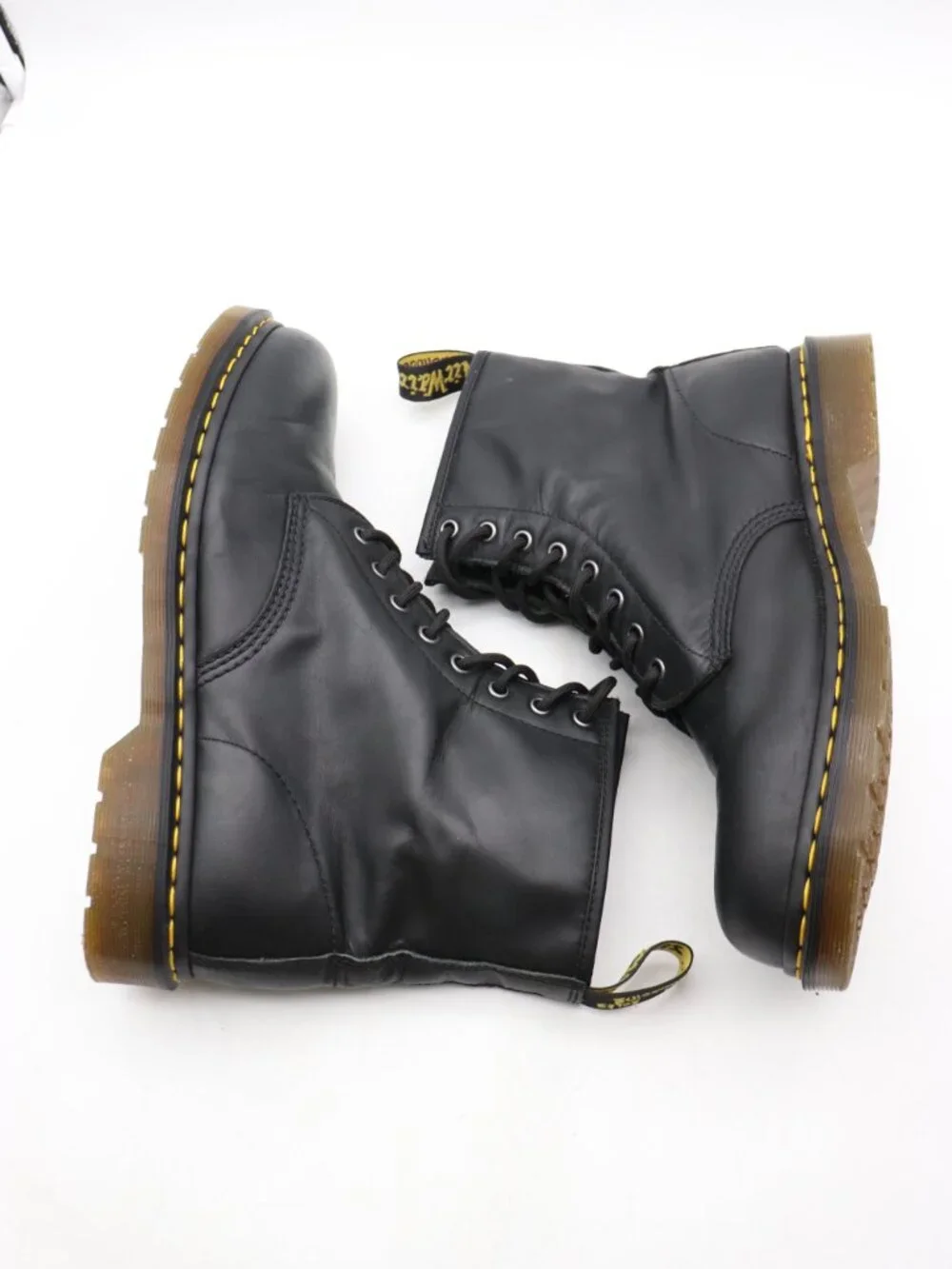 Doc Dr. Martens 1480 Men's 12 Black Leather Lace Up Ankle Combat Boots Lace Up